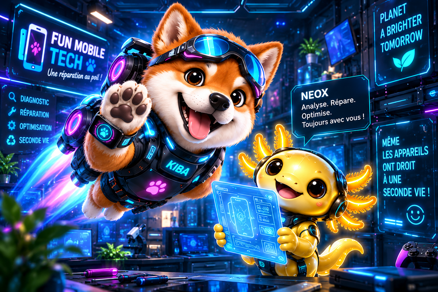 Kiba Jetpack et Neox